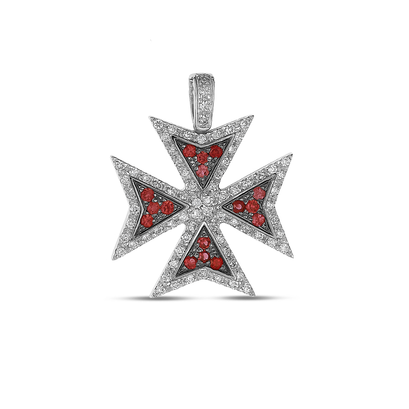 Gioielleria Zampa - Maltese Cross - Rubies