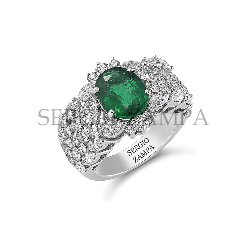 Gioielleria Zampa - Dress Ring - Emeralds