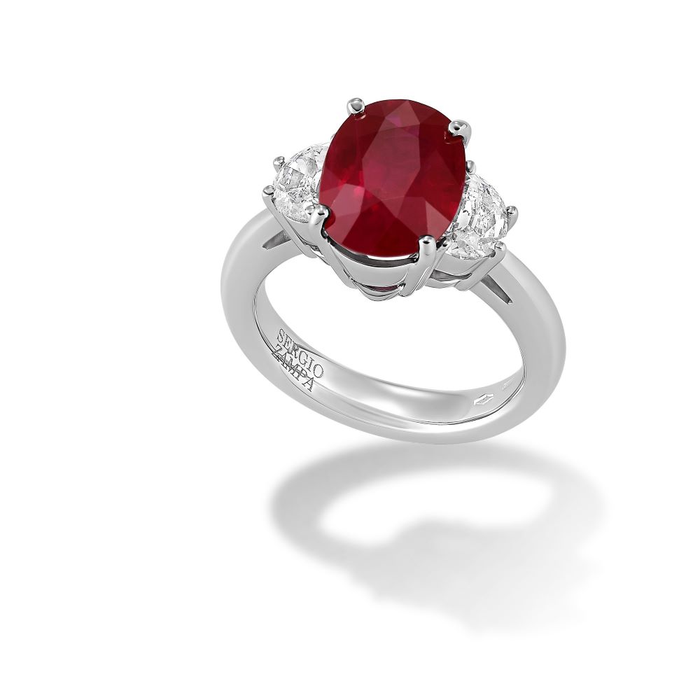 Gioielleria Zampa Elegance Ruby and Diamonds Ring