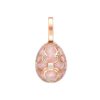 Heritage Rose Gold Diamond & Pink Guilloché Enamel Egg Charm